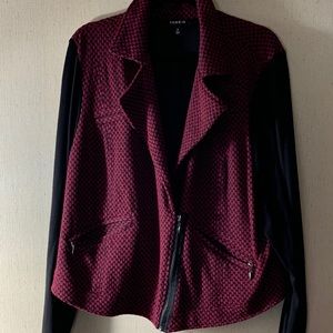 Torrid Size 3 Red & Black Houndstooth Pattern coat
